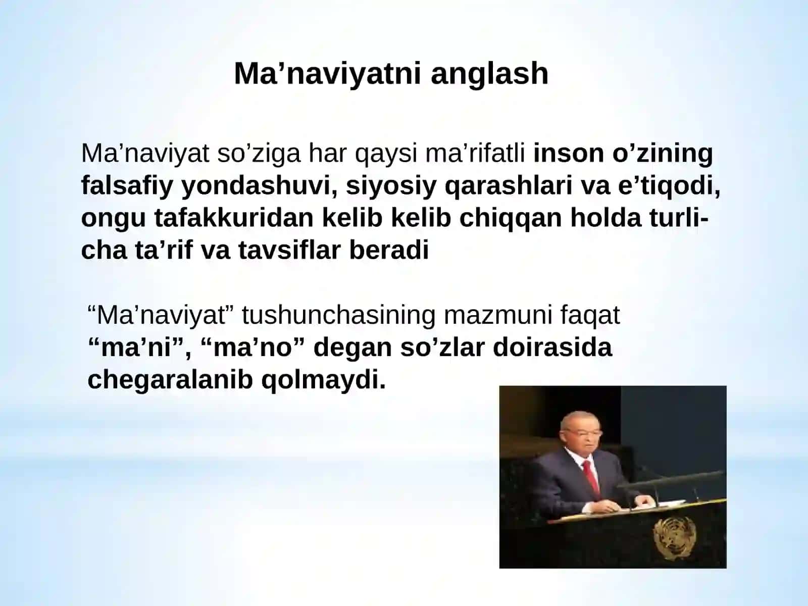 Ma’naviyatni anglash 2