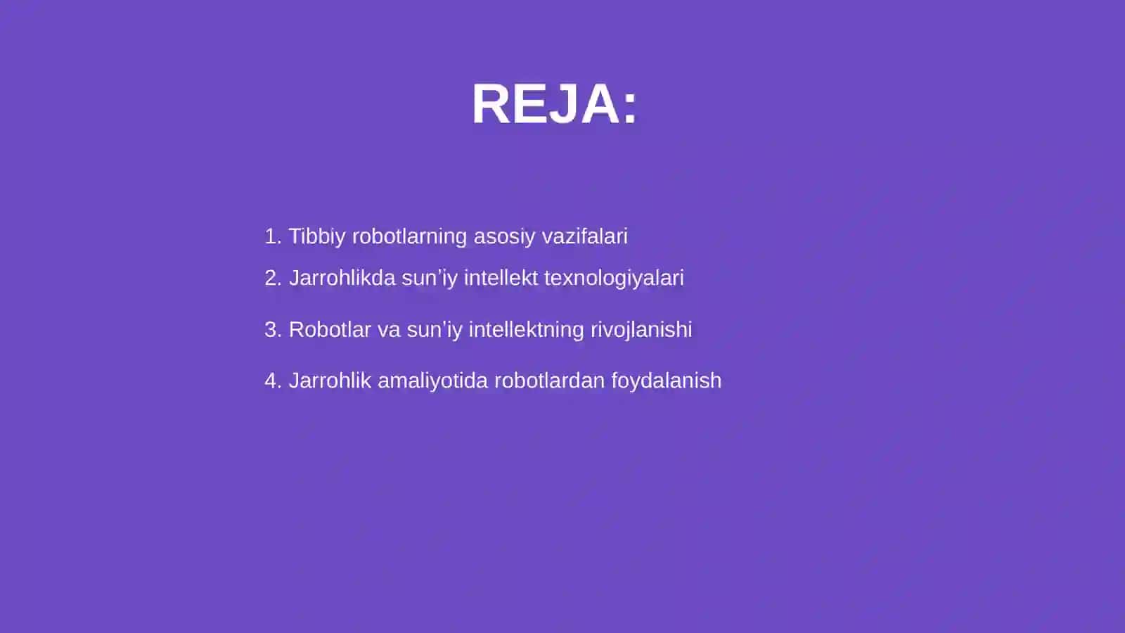 Tibbiy robotlar va jarrohlikda sunʼiy intellekt 2