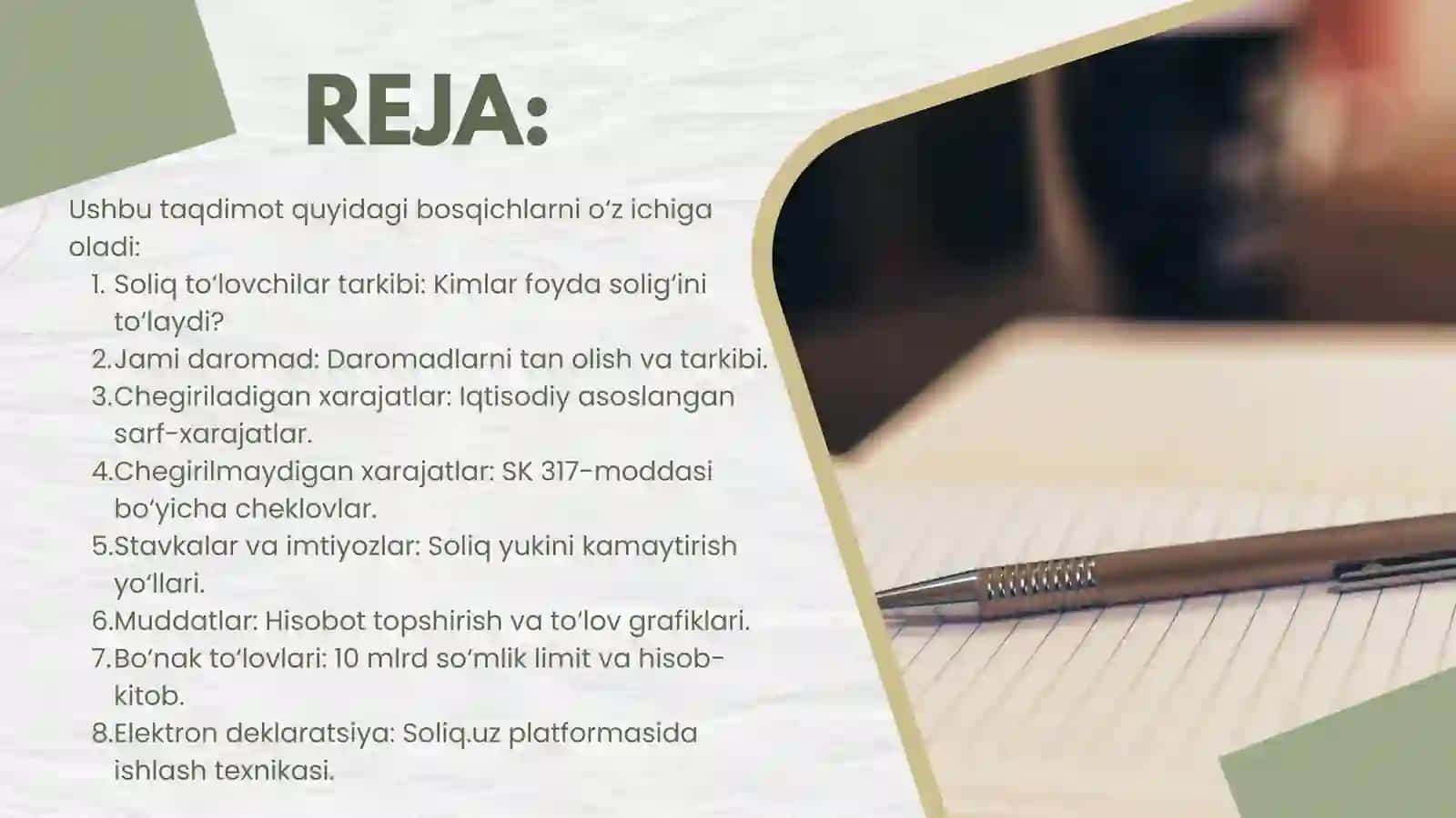 Foyda solig'ini hisoblash va soliq hisobotini topshirish tartibi 2
