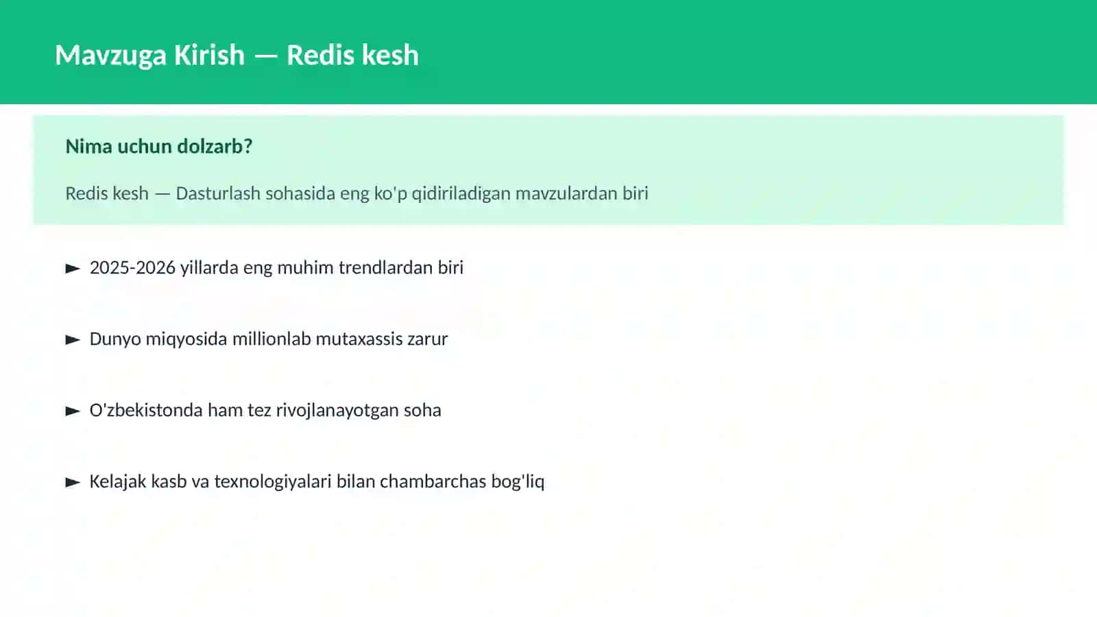 Redis kesh 2
