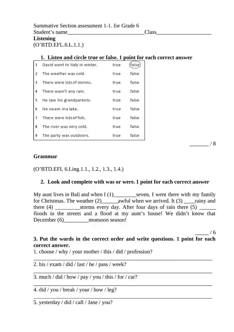 Cambridge Guess What second edition Grade 6 kitobi "Unit 0-1" 2