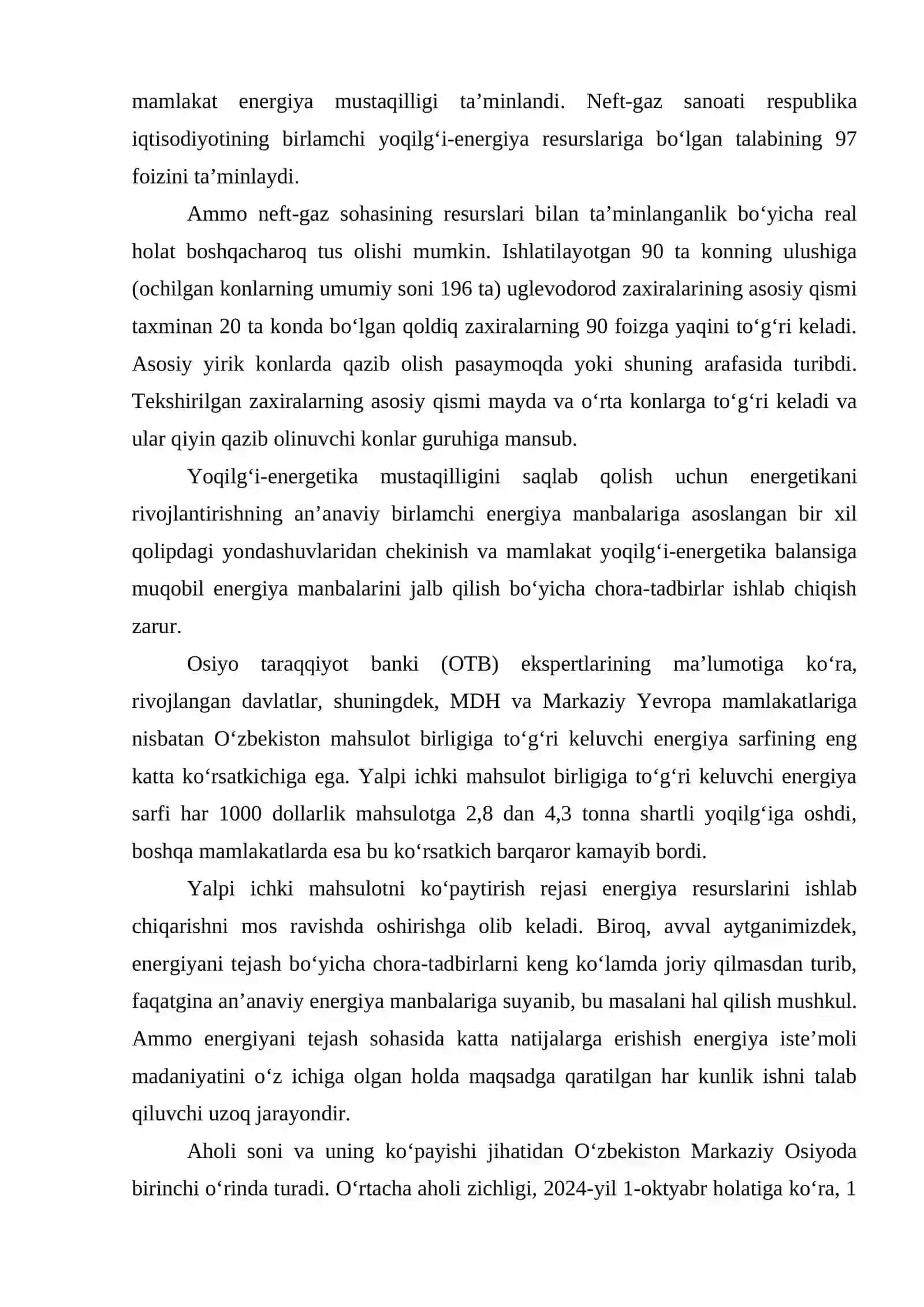 Qayta tiklanuvchi energetika texnologiyalarini O‘zbekiston sharoitida qo‘llash 2
