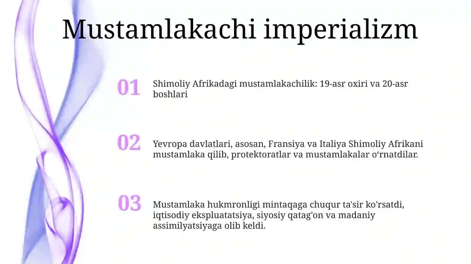 Shimoliy Afrikadagi Mustamlakachilik 2