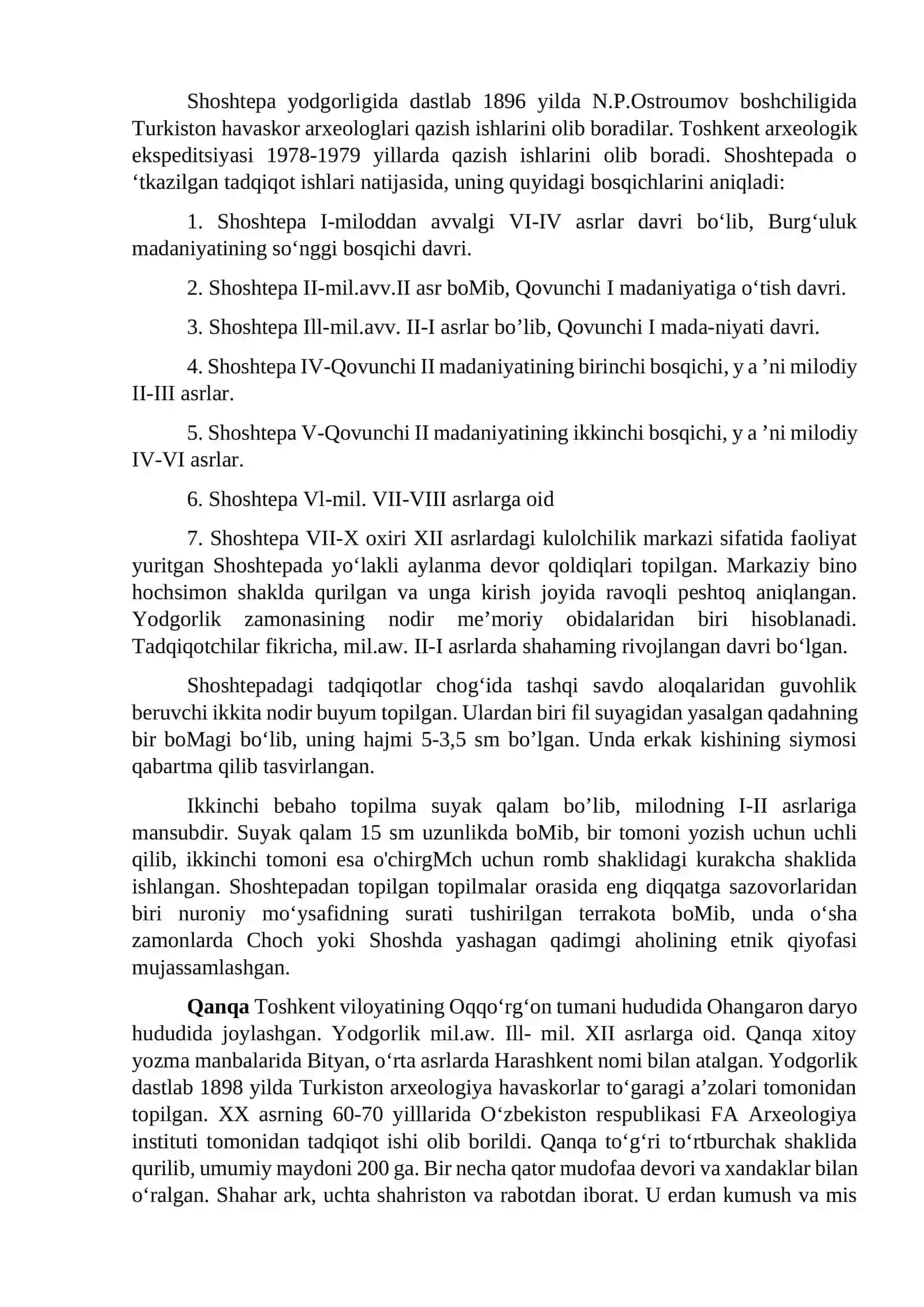 O‘rta Osiyo antik davri shaharlarining tarixiy topografiyasi 2