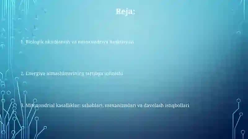 Biologik oksidlanish 2
