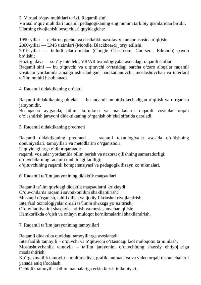 Elektron ta’lim vositalari ta’lim jarayonini tashkil qilish uchun 2