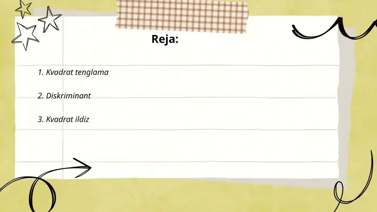 Kvadrat tenglama 2