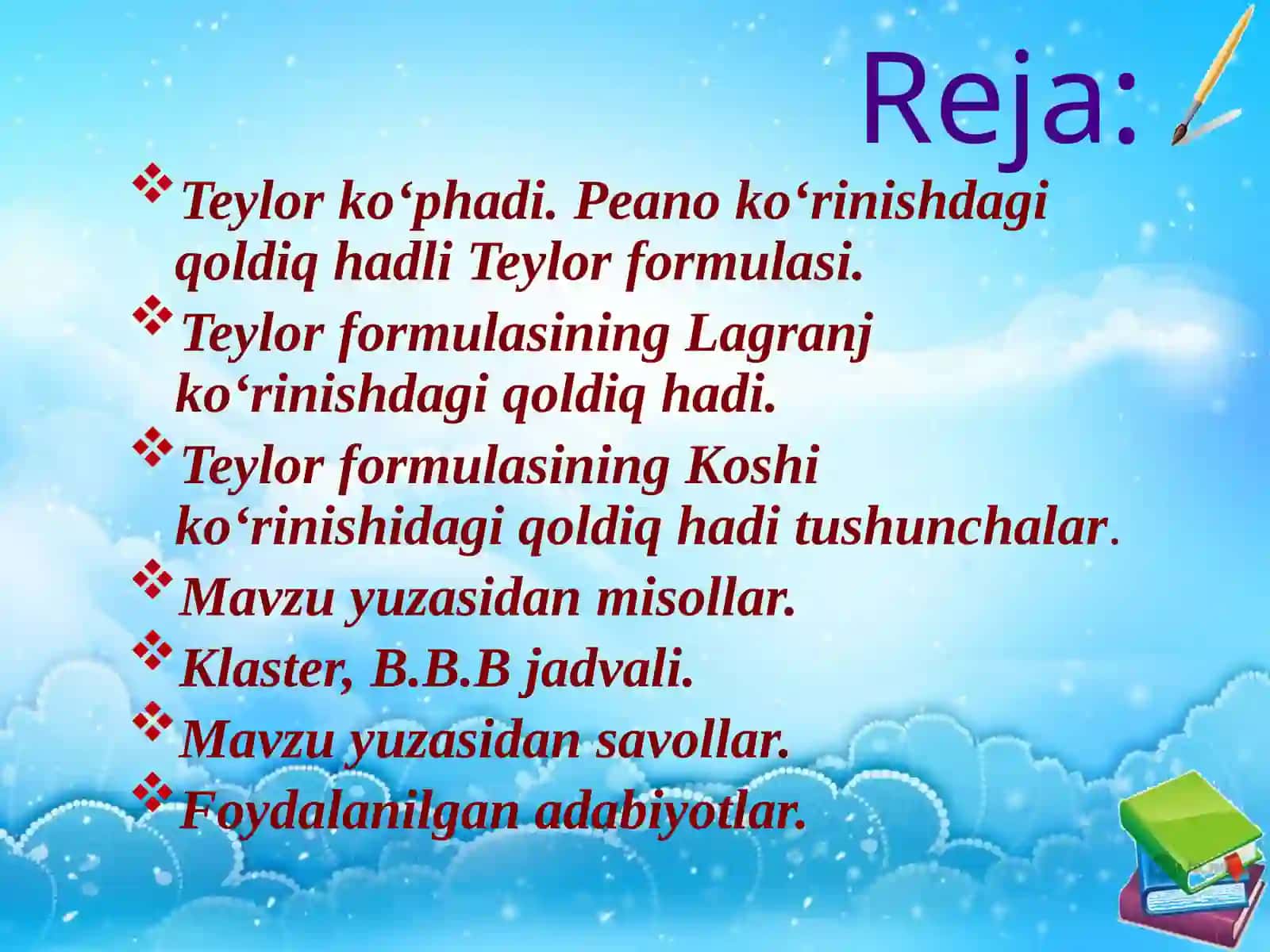 Teylor formulasi 2