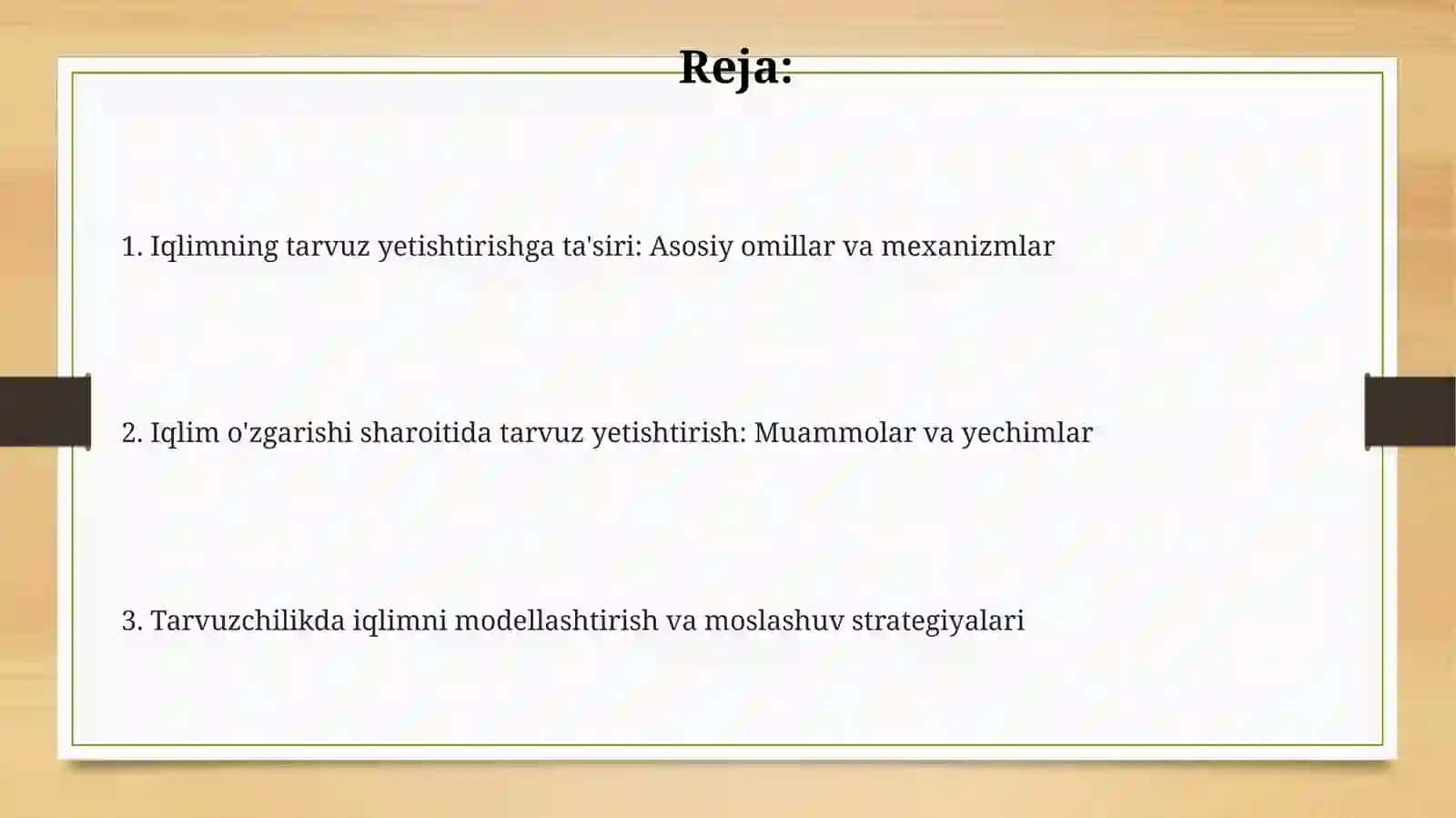 Ochiq dalada qovun yetishtirishda iqlimning ta’siri 2
