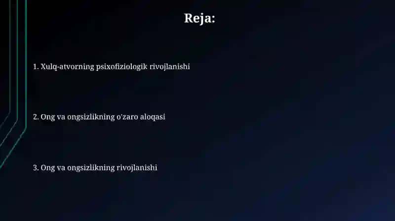Xulq atvorning psixofziolagik taraqqiyoti 2