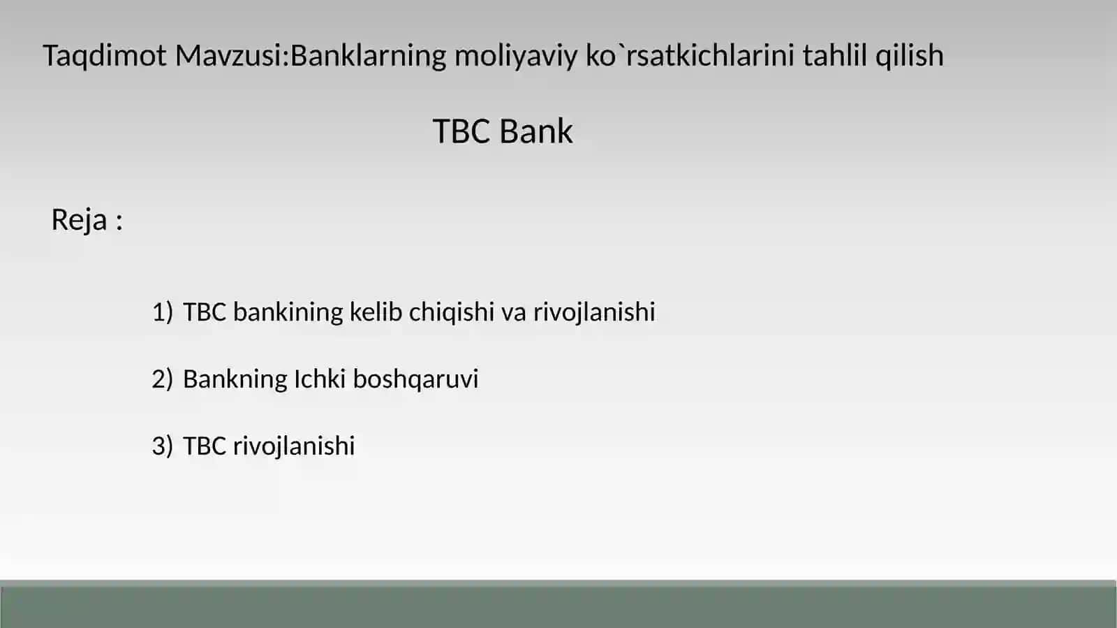 Banklarning moliyaviy ko`rsatkichlarini tahlil qilish 2