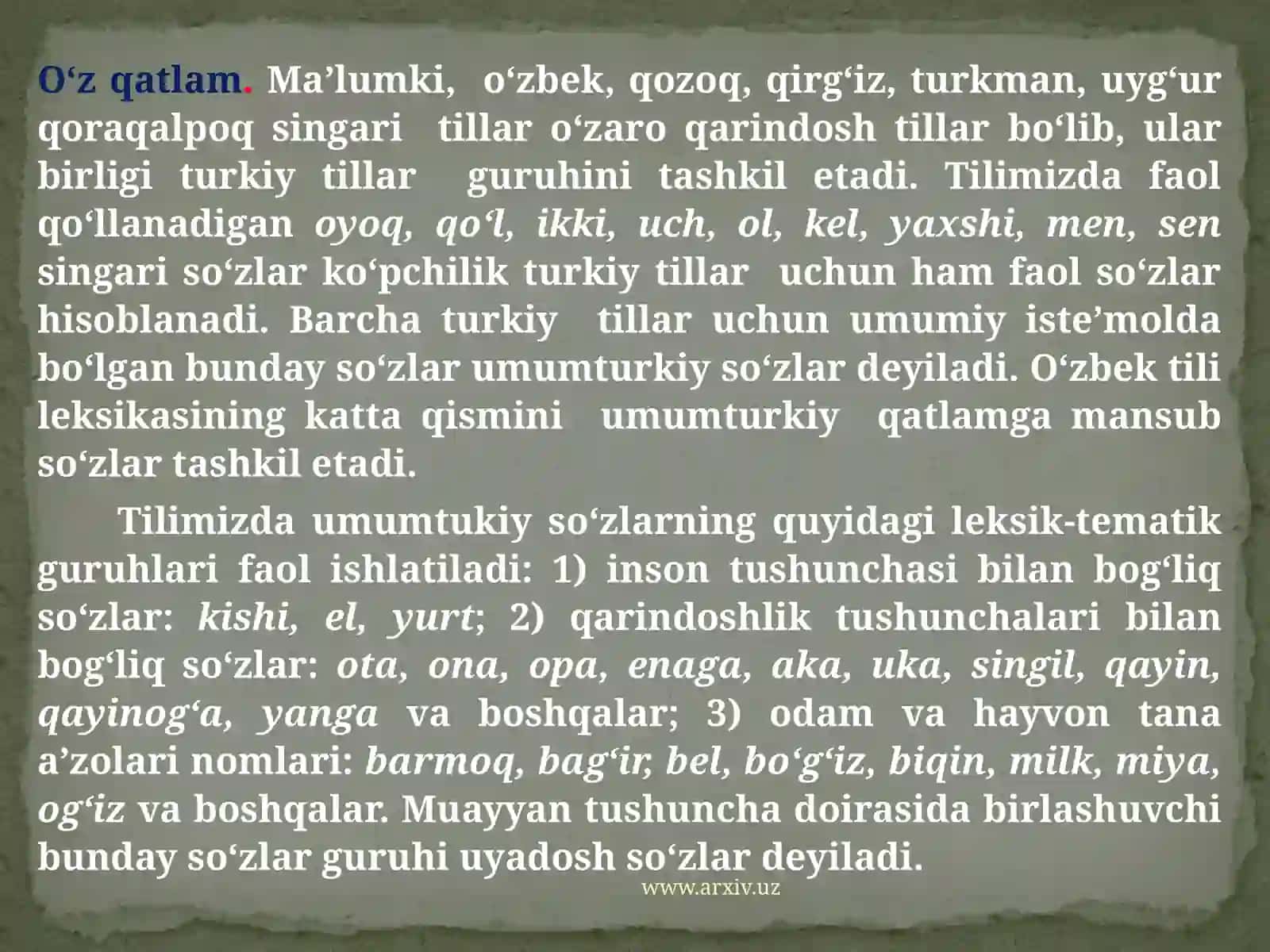 O‘zbek tili leksikasining ijtimoiy - dialektal tarkibi 2