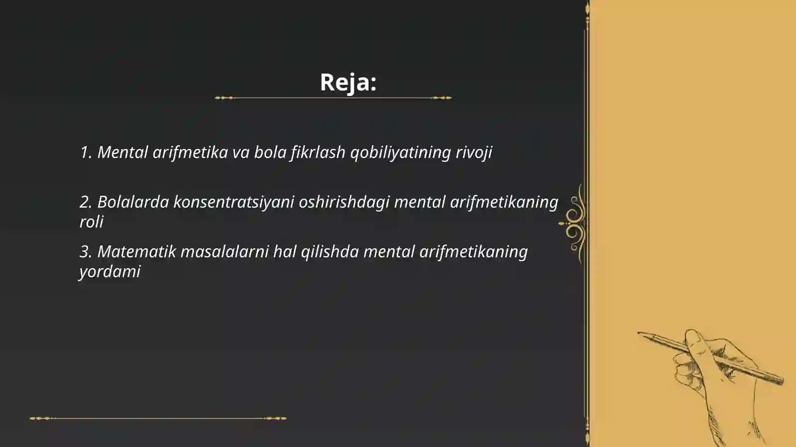 Mental arifmetikaning bola fikrlashini rivojlantirishdagi o'rni 2