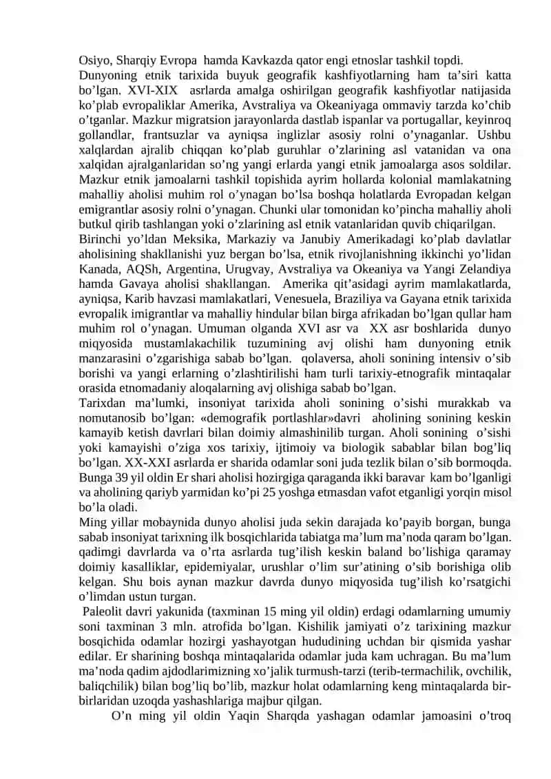 4-mavzu: Dunyo xalqlarining klassifikasiyasi 2