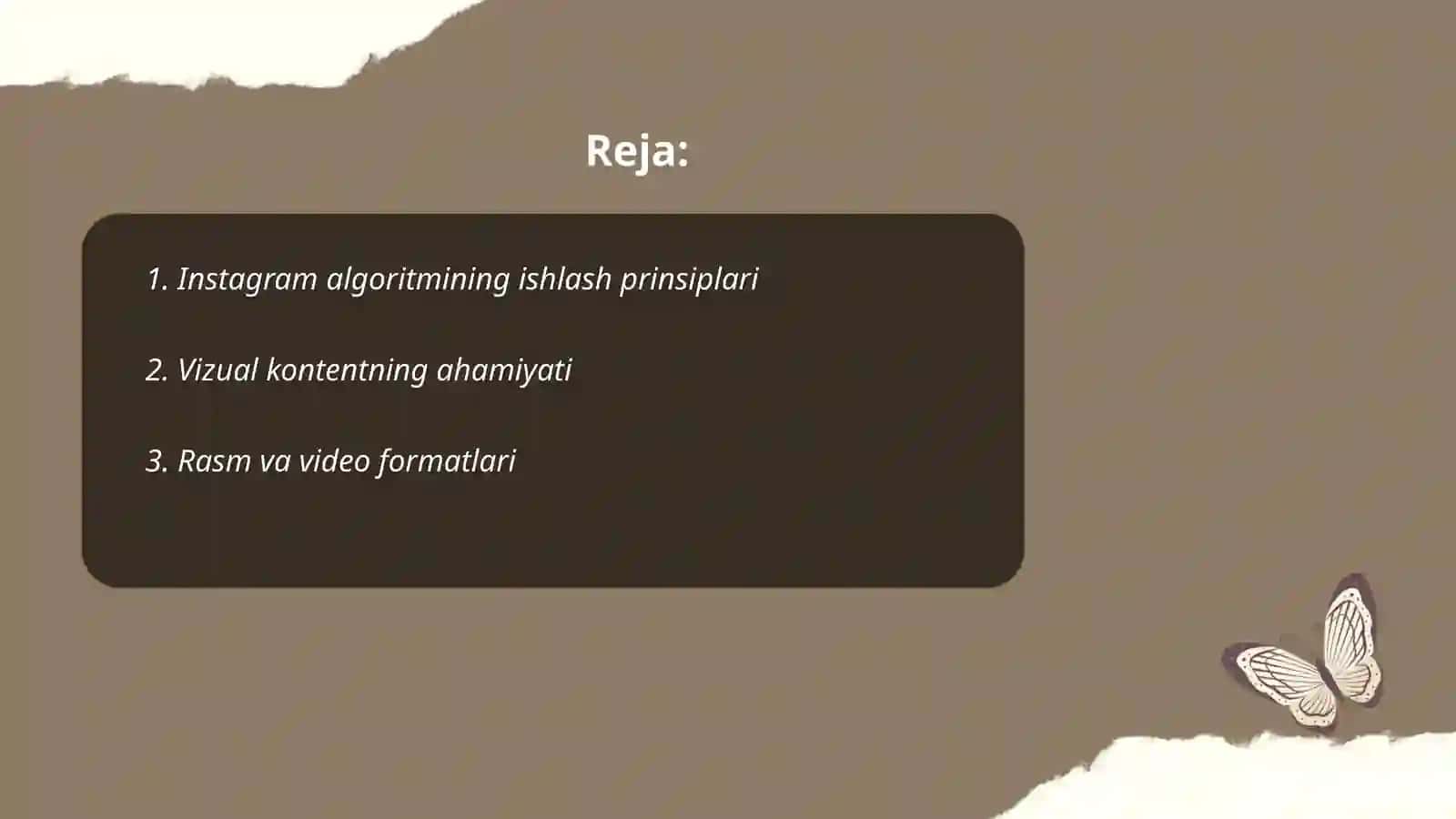 Instagram tarmog'ida kontent yuritishning o'ziga xosliklari 2