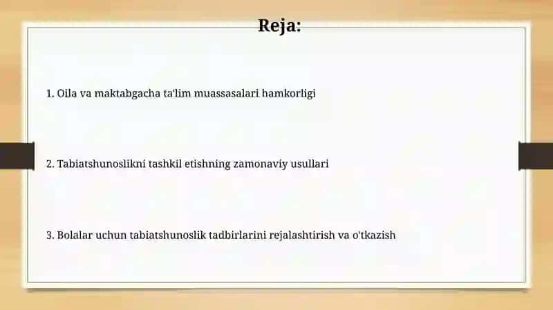 Tabiatshunoslikni Tashkil Etish 2