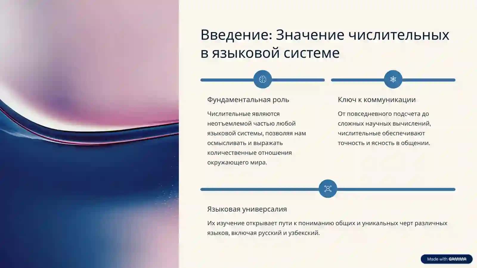 Лексико-грамматические разряды числительных в русском и узбекском языках 2
