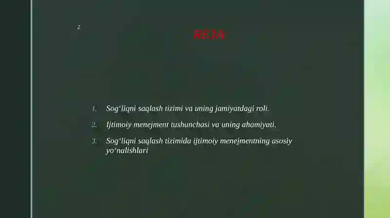 Sog'liqni saqlash tizimida ijtimoiy menejment 2