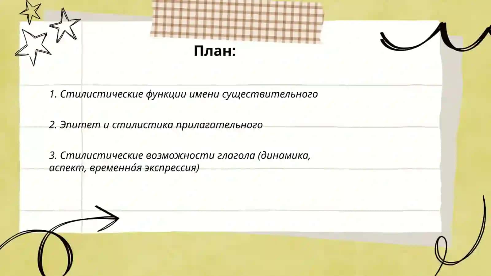 Стилистические ресурсы самостоятельных и служебных частей речи 2
