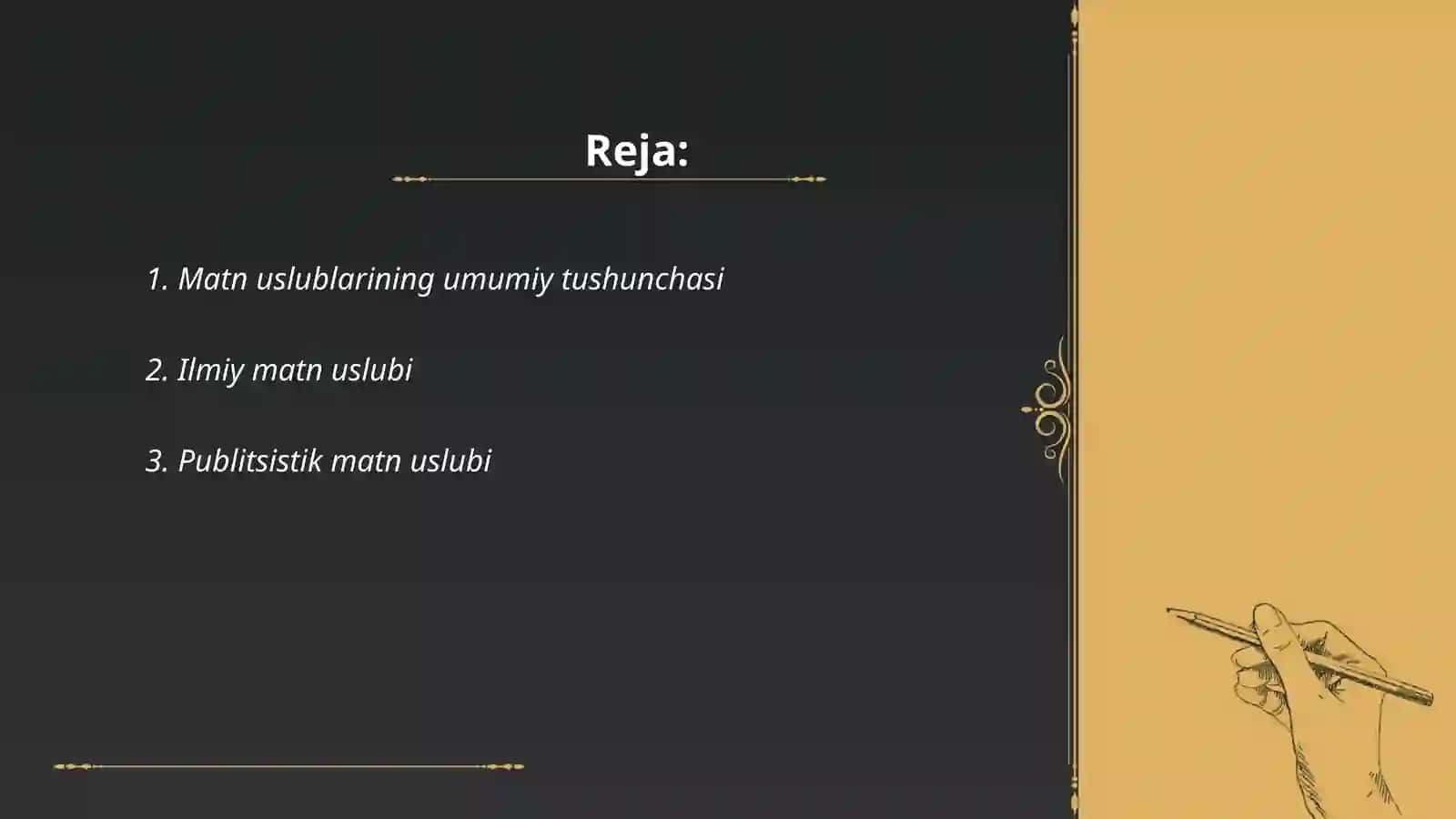 Matn uslublari va turlari 2