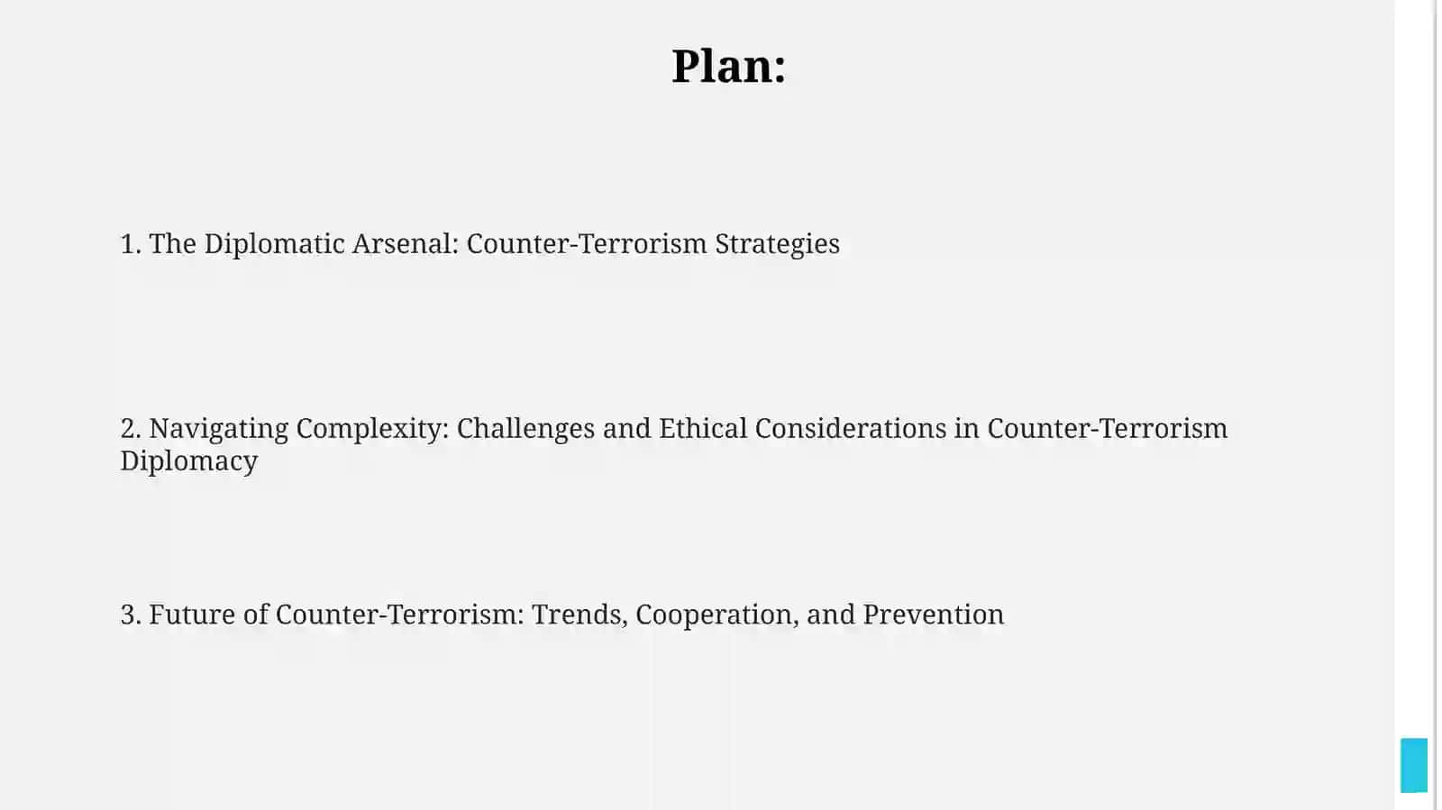 Counter-terrorism and diplomacy 2