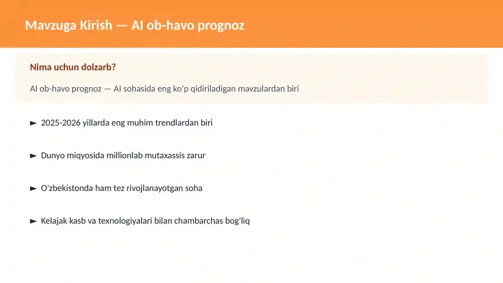 AI ob-havo prognoz 2