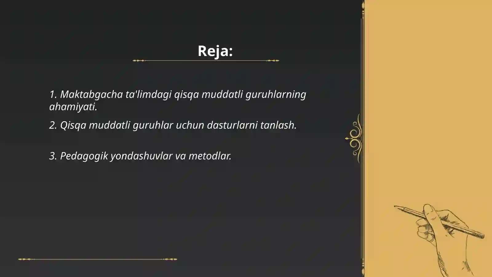 Maktabgacha ta'lim tashkilotida qisqa muddatli guruhlarni tashkil qilish 2
