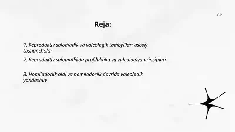 Reproduktiv salomatlikning valeologik tamoyillari 2