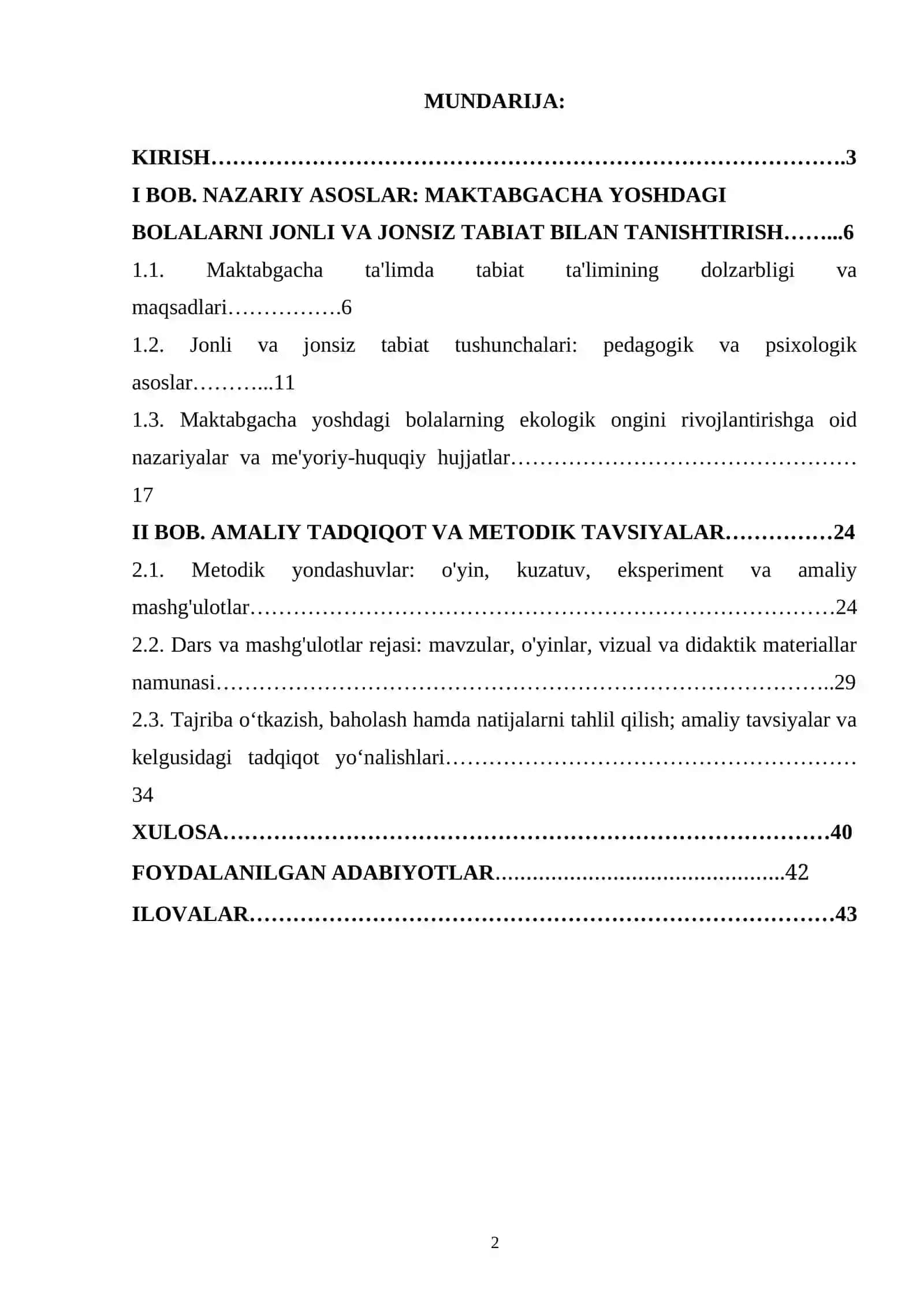 Maktabgacha yoshdagi bolalarni jonli va jonsiz tabiat bilan tanishtirish usullari 2