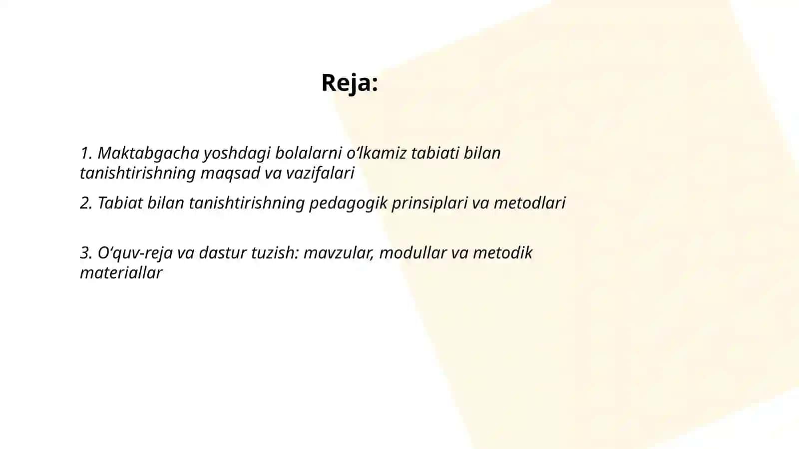 Maktabgacha yoshdagi bolalarni ôlkamiz tabiati bilan tanishtirish va ôtkazish metodikasi 2