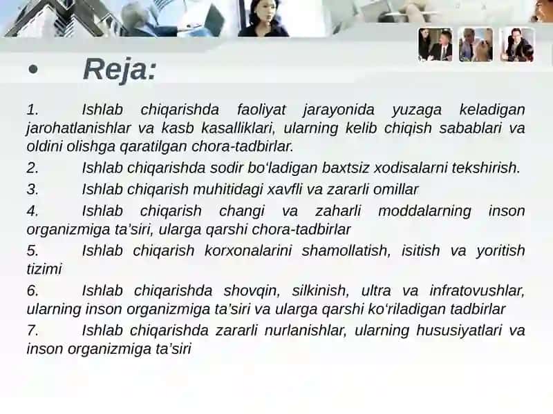 Ishlab chiqarish jarayoni va uning zararlivi 2