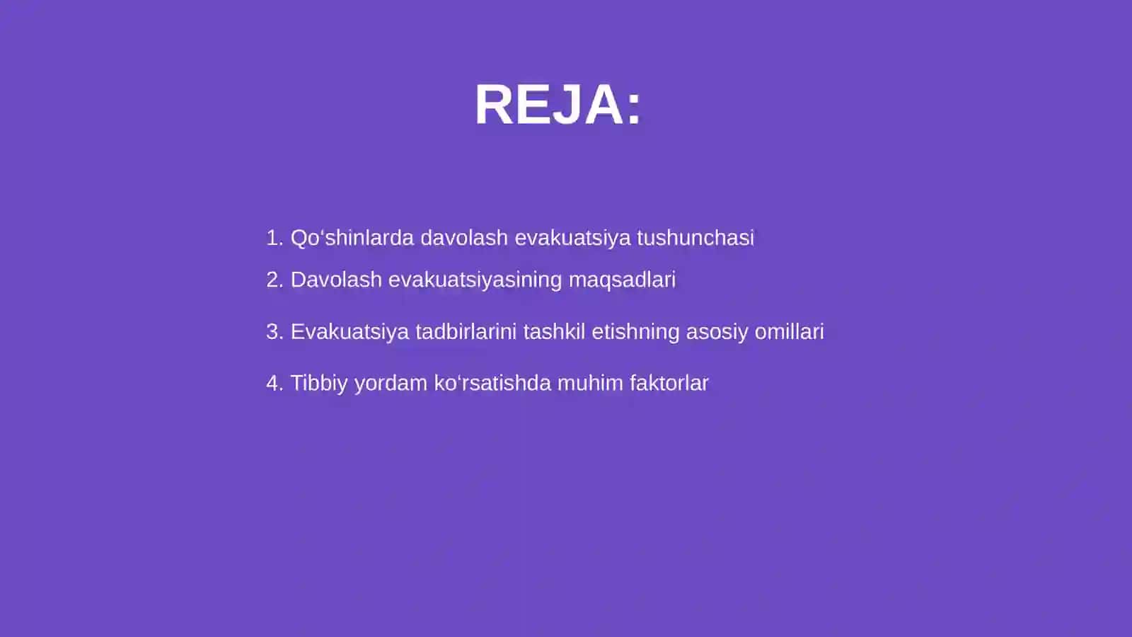 Qo‘shinlarda davolash evakuatsiya tadbirlarini tashkil etishga ta‘sir etuvchi omillar 2