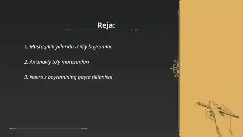Mustaqillik yillarida urf-odatlarning qayta tiklanishi 2