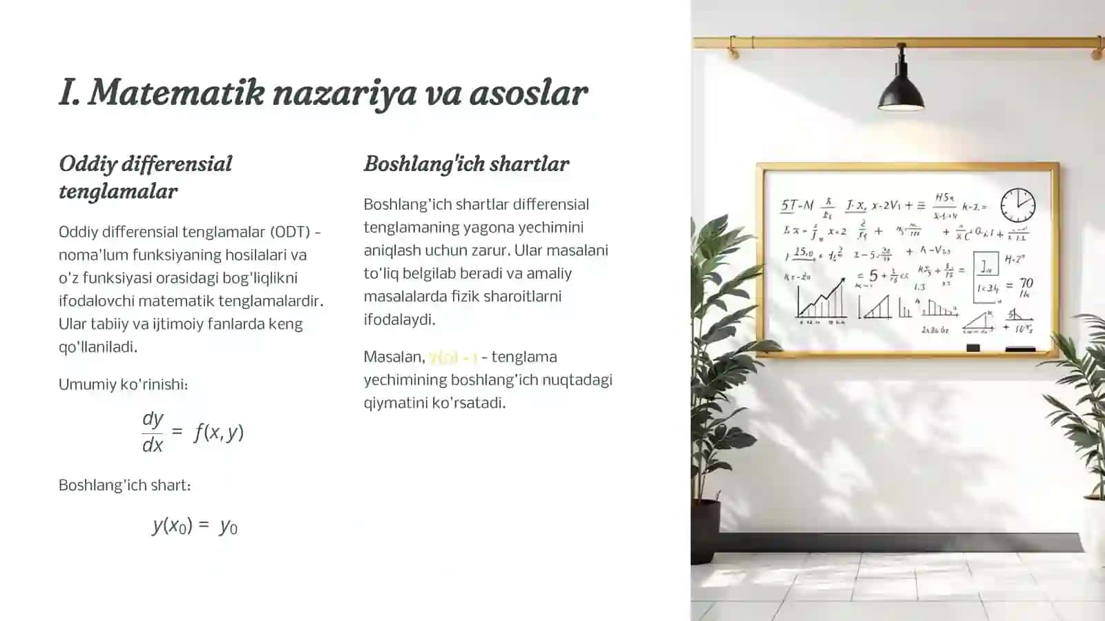 Boshlang'ich shartli, oddiy differensial tenglamalarni yechishning Eyler usuli uchun dastur ta'minotini yaratish 2