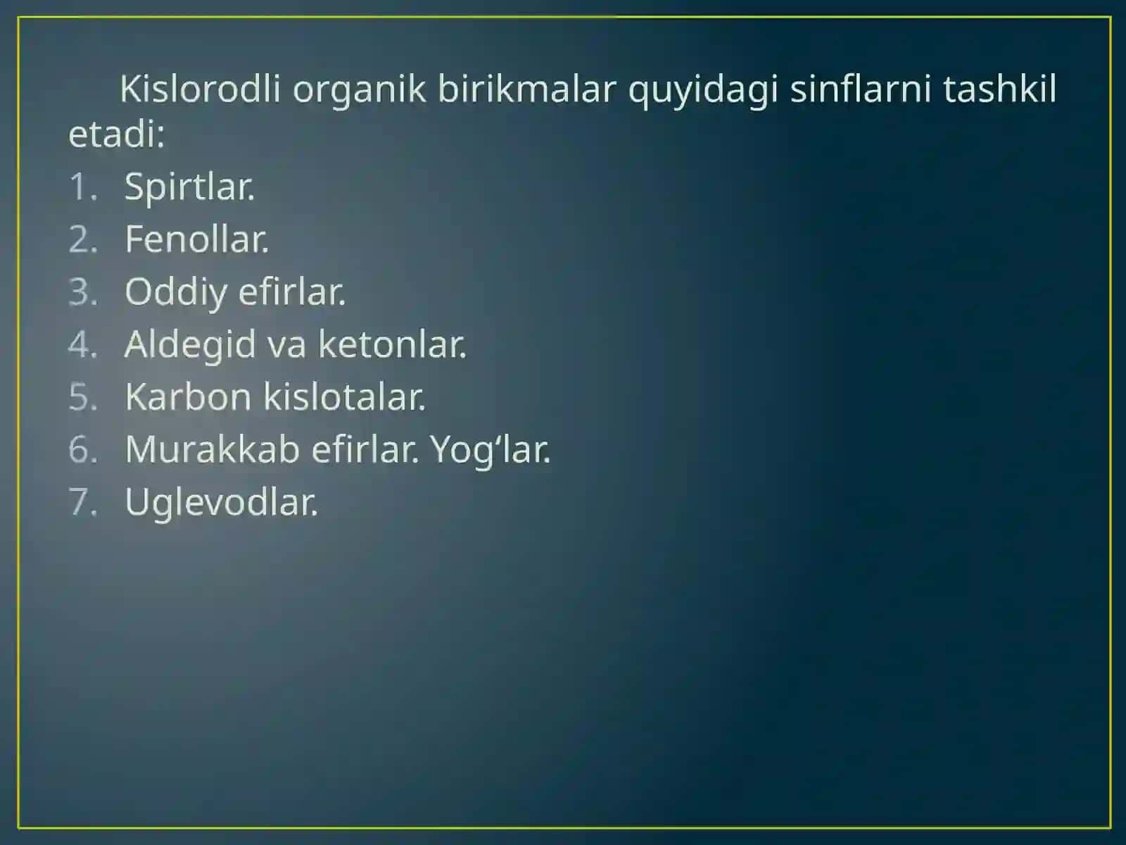 Kislorodli organik birikmalar 2