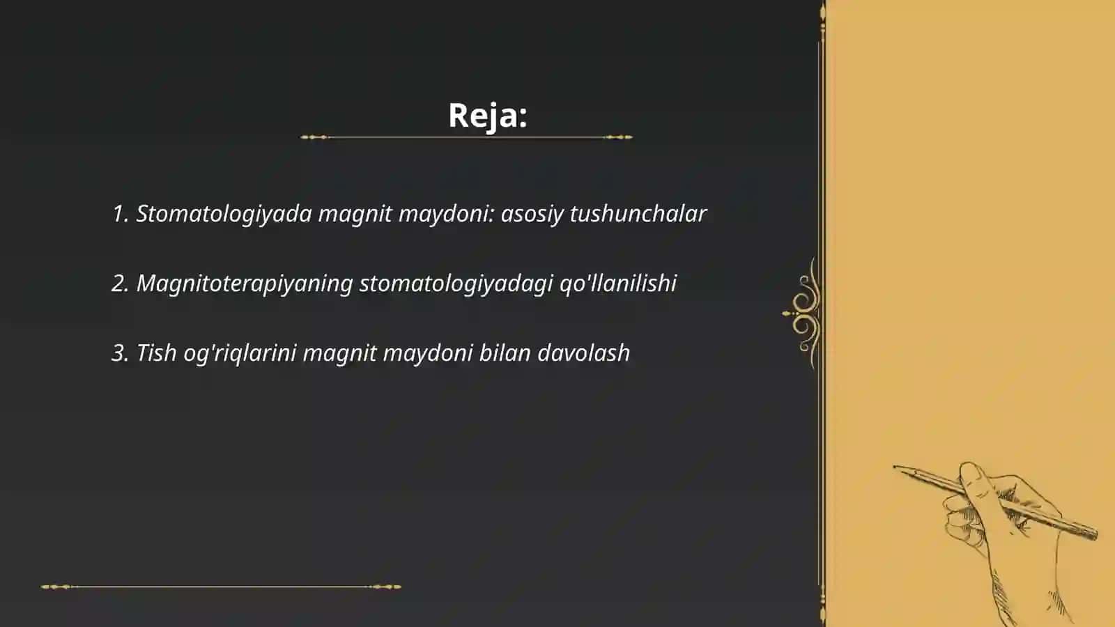 Stomatologiyada magnit maydoni hosil qilib davolash. Magnitoterapiya asoslari 2