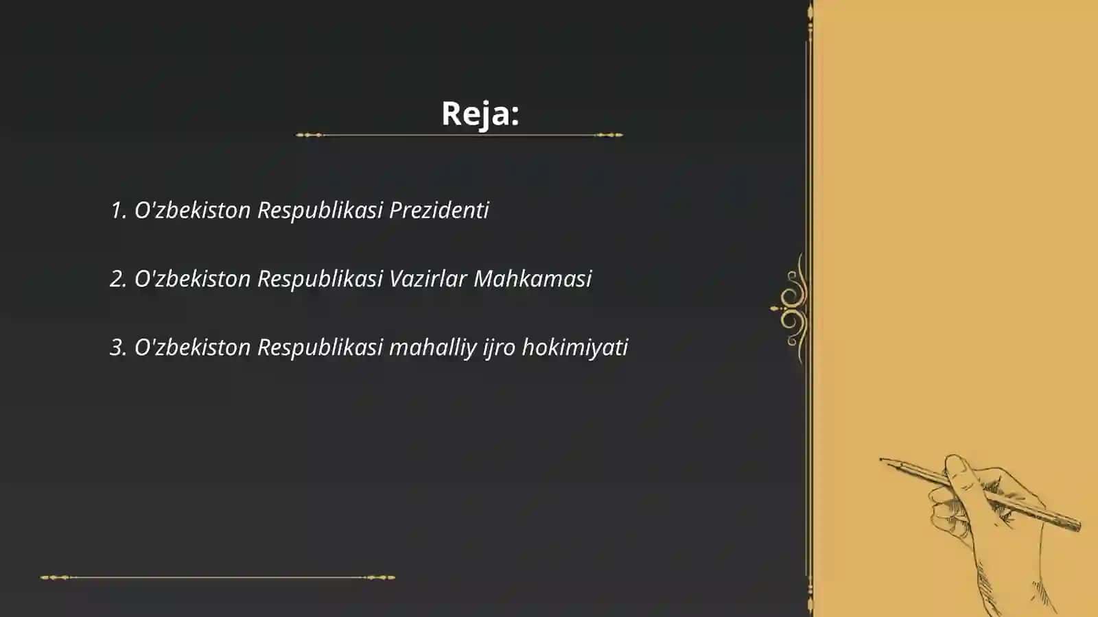 O'zbekiston Respublikasi Ijro hokimyati 2
