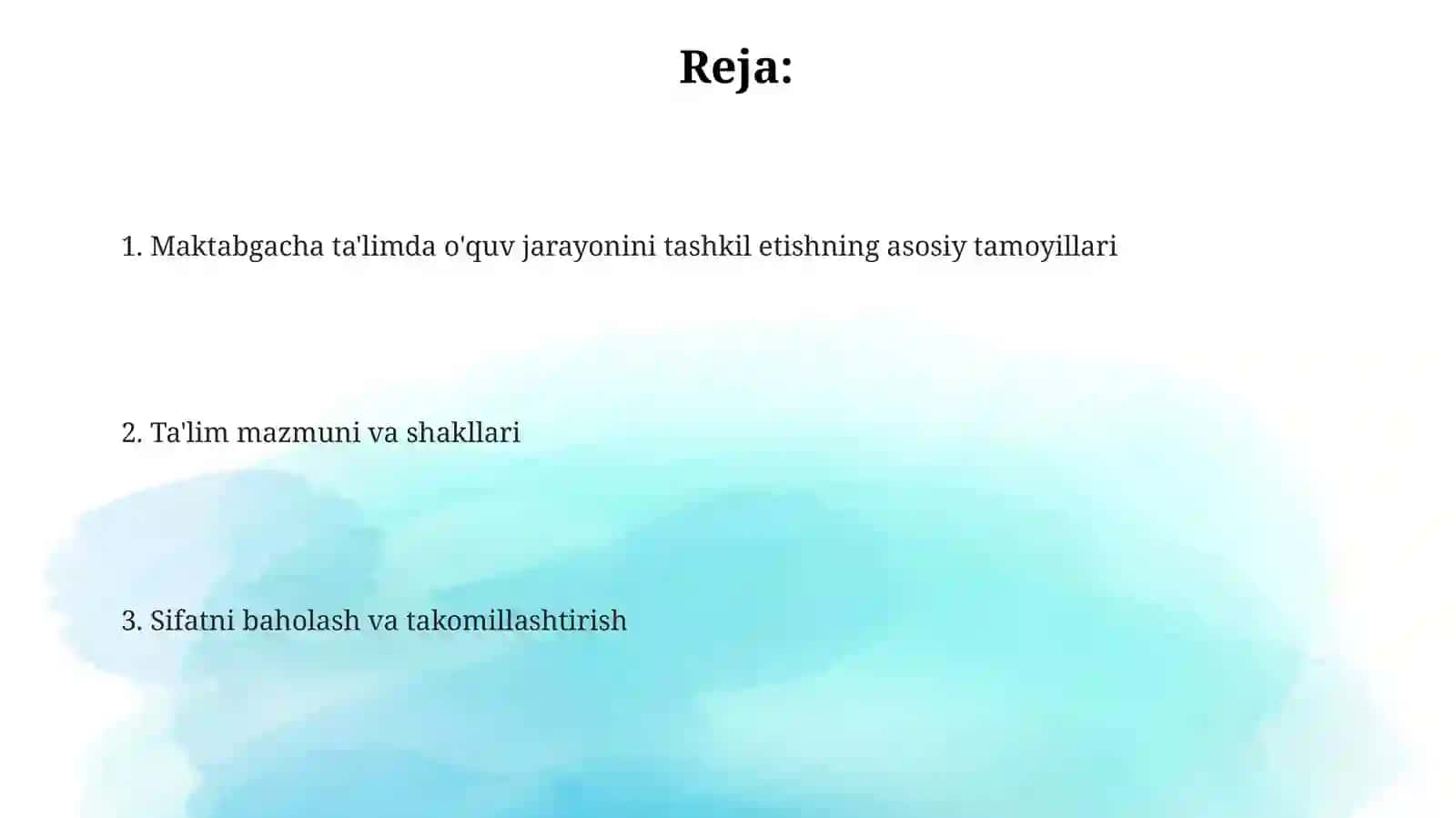 Maktabgacha taʼlim tashkilotlarida oʻquv faoliyatini tashkil qilish 2