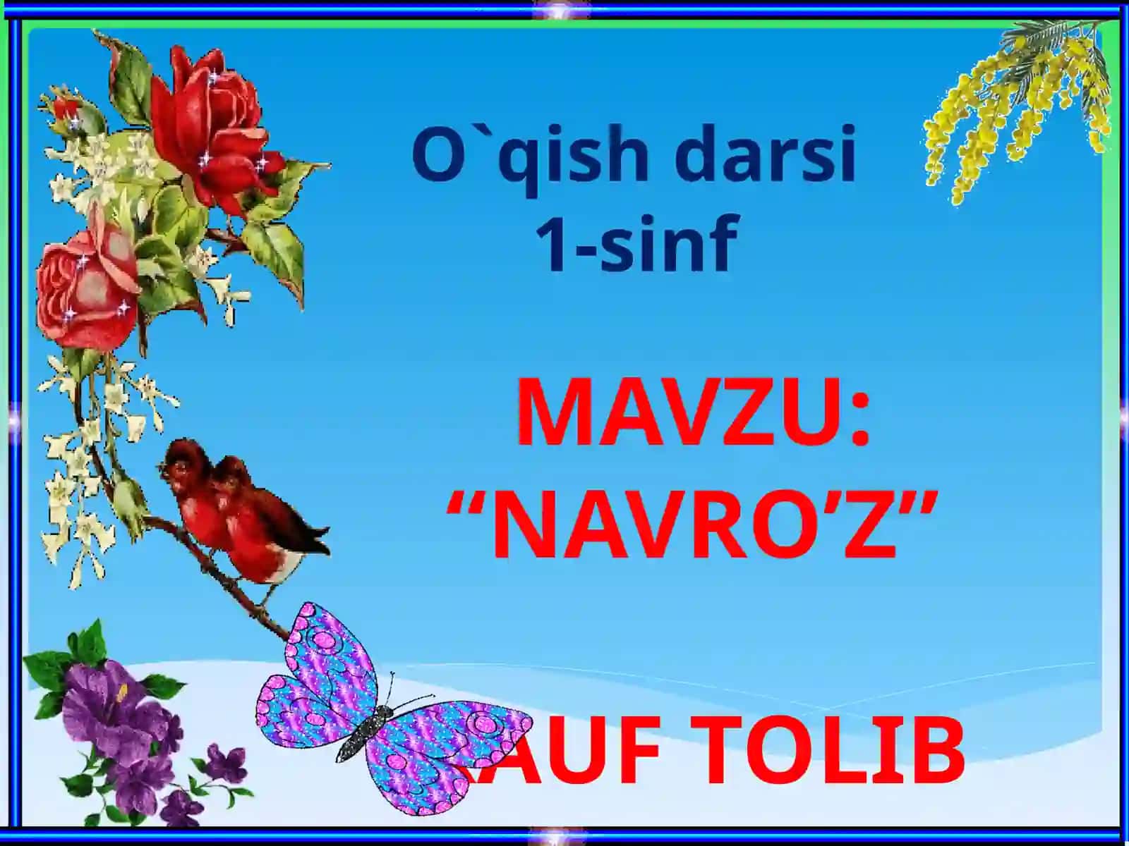 O’QISH FANIDAN Dars ishlanmasi 2