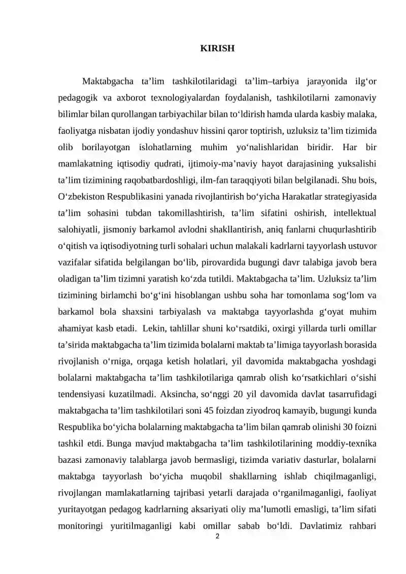 MAKTABGACHA TA'LIM TASHKILOTLARIDA TA'LIMIY O'YINLAR TASHKILLASH MASALALARI 2
