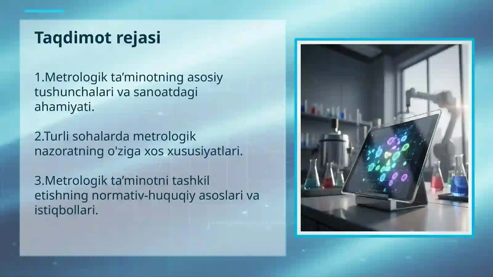TURLI SOHALARDAGI KORXONA VA TASHKILOTLARNING METROLOGIK TA’MINOTI 2