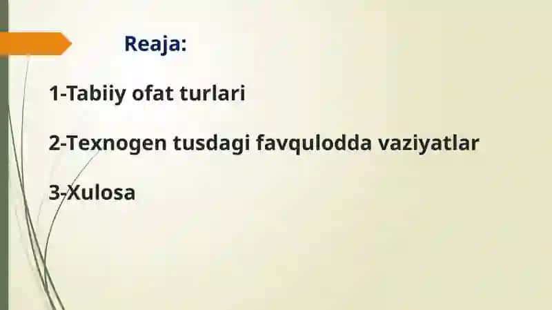 Tabiiy ofat turlari 2