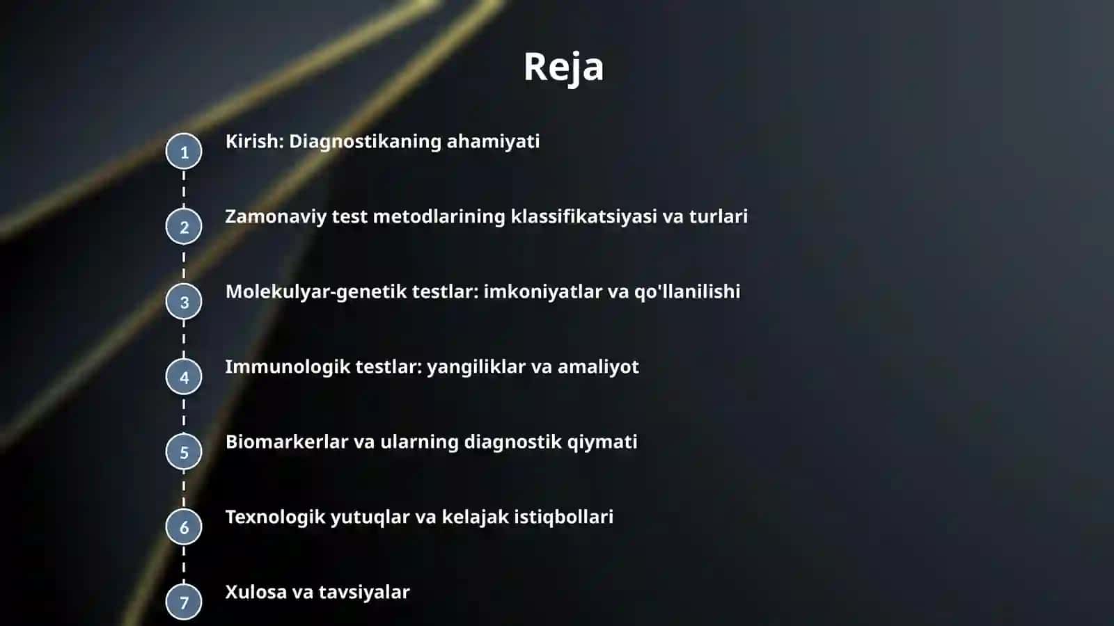 Diagnostikada test metodlaridan foydalanish imkoniyatlari 2