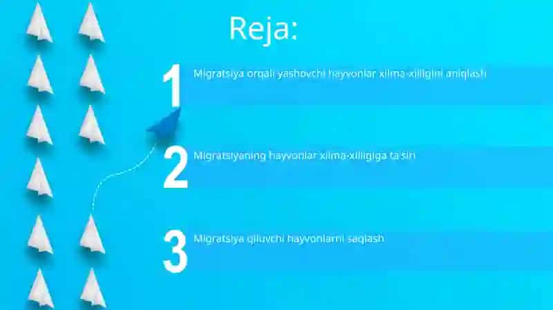 Migratsiya yoʻli bilan hayot kechiruvchi hayvonlar xilma xilligini aniqlash 2