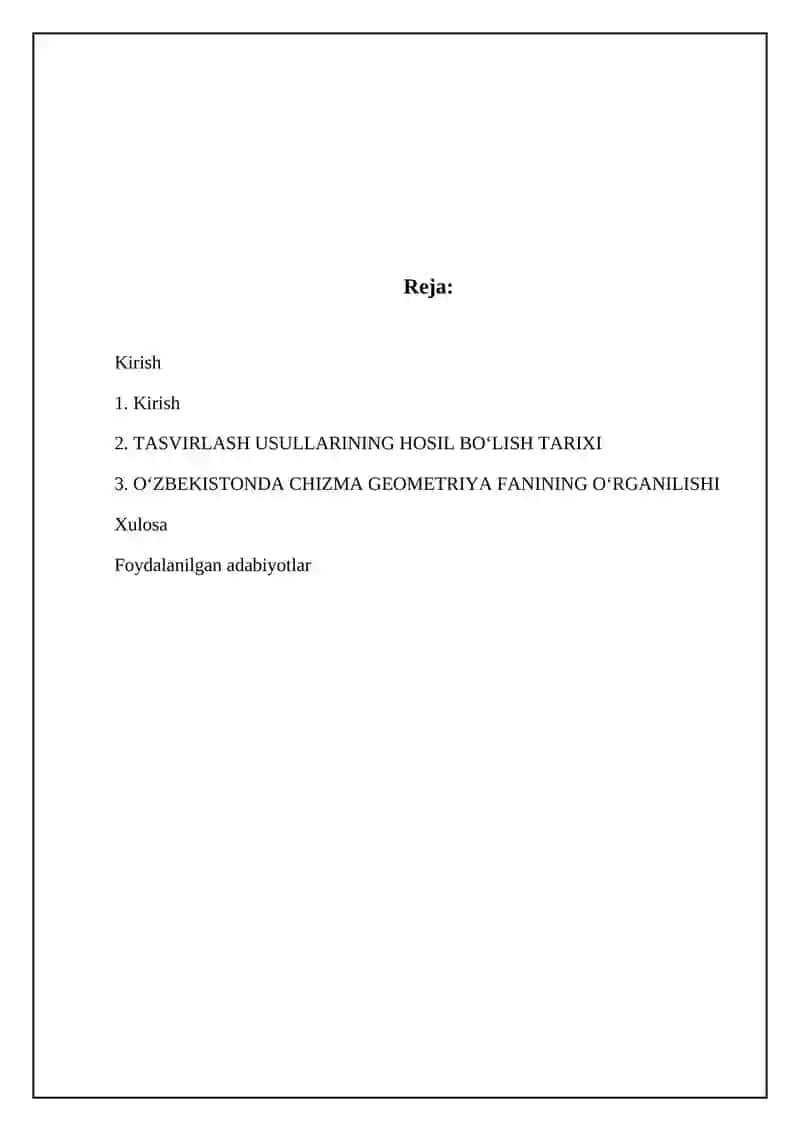 Amaliy geometriya va muhandislik grafikasi 2