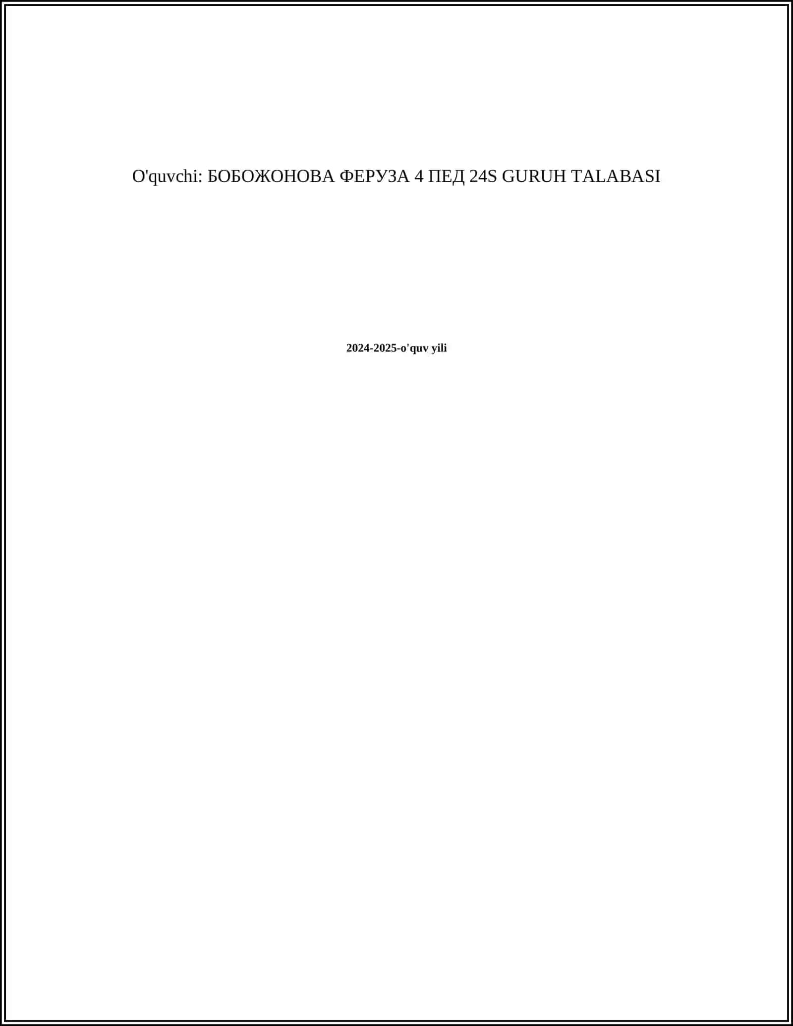 MODUL BOʻYICHA OʻZLASHTIRISH SIFATINI BAHOLASH VA OʻQUV JARAYONINI REJALASHTIRISH, MONITORING OLIB BORISH VA TA’LIM SIFATINI TA’MINLASH, TALABALAR BILIMINI BAHOLASH VA NAZORAT QILISH 2
