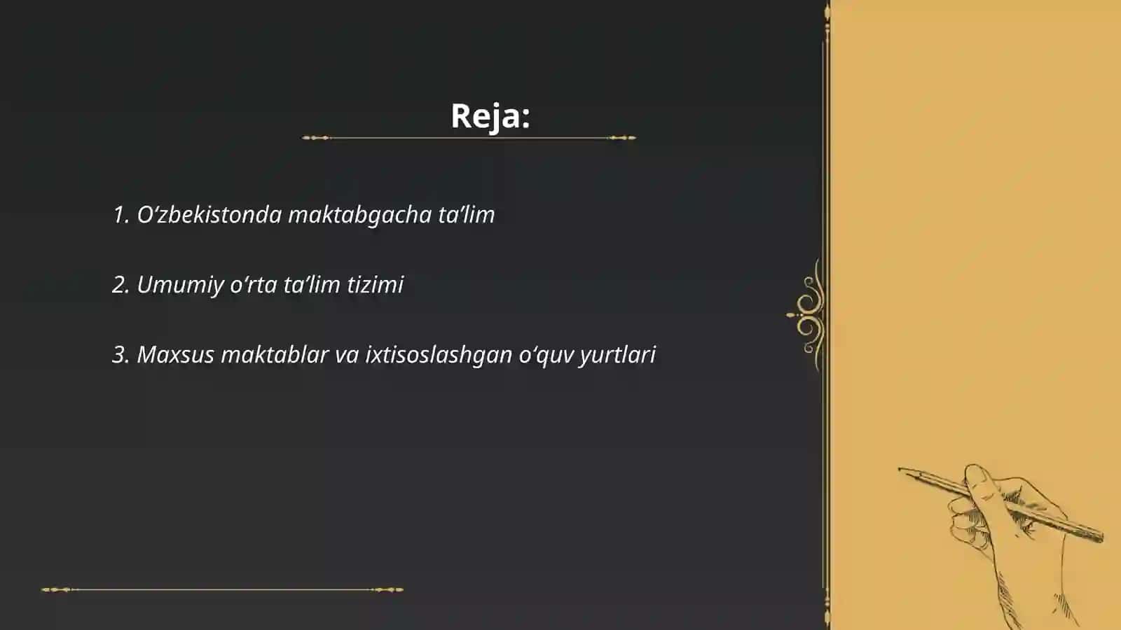 Oʻzbekiston respublikasida Taʼlim tizimi 2
