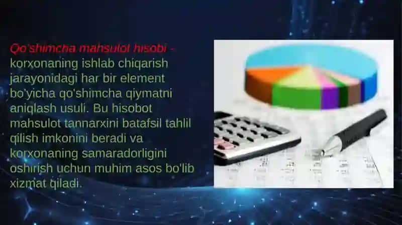 Qo'shimcha mahsulot hisobi 2