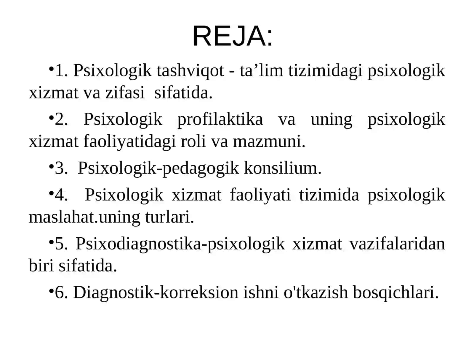Psixologik xizmat tuzilishi va uni boshqarish 2