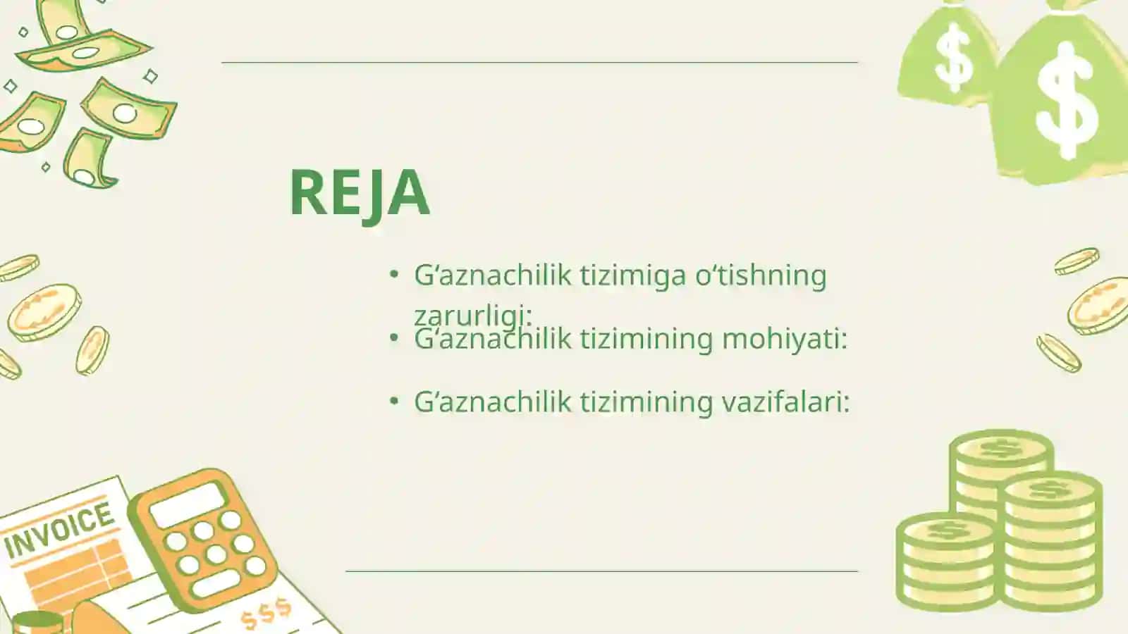 DAVLAT BYUDJETI IJROSI G’AZNACHILIK TIZIMIGA O’TISHNING ZARURLIGI, MOHIYATI VA VAZIFALARI 2